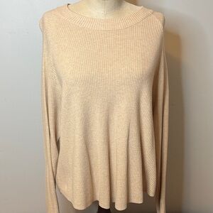 Eesome Cream Ribbed Long sleeve sweater
